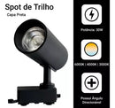 Luminária Trilho Black 4 Pontos